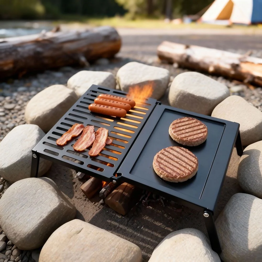 StarBBQ 18" Fold-Out Camper Griller Campfire Grill and Griddle - STARBBQ-FUFP