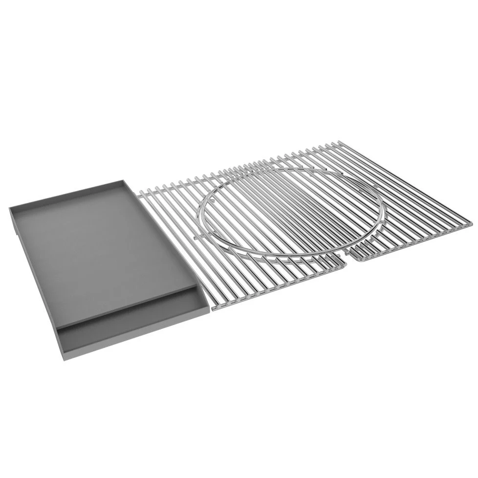 Ruby Cooking Grates with Solid Steel Griddle for 36" 4B Grill - Ruby-GR4B-Griddle