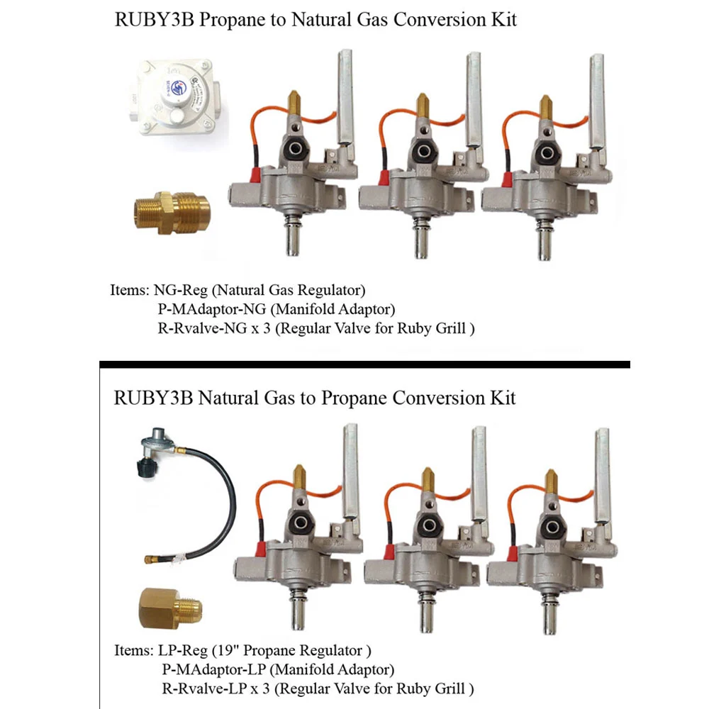 Ruby 30" Gas Conversion Kit for Ruby3B Grill - R-CKRuby3B