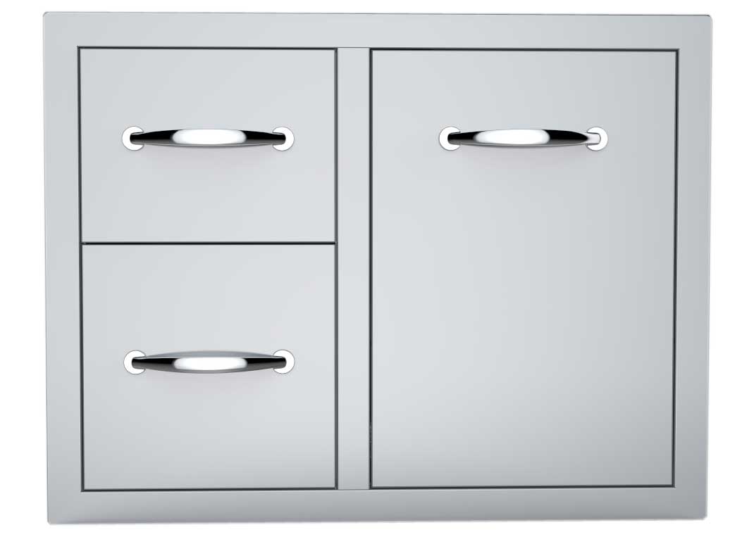 Classic Series 30" Double Drawer Propane Tank Drawer w/ Trash Bag Ring - A-LPCDD30