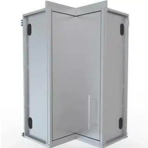 12" x 12" Full Height 360 Swivel Door Corner Cabinet w/Three Shelves  - SWC12SLS