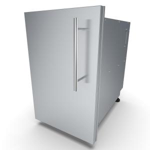 Designer Series Raised Style - 15" Left Swing Door Dry Storage Pantry - DE-DVPL15