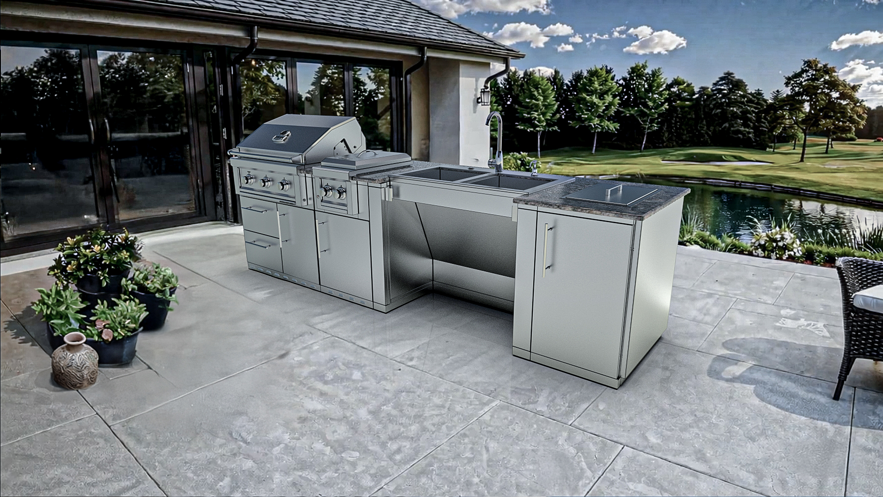 Sunstone Cabinet Package For Summit ADA‑Compliant Outdoor Kitchen