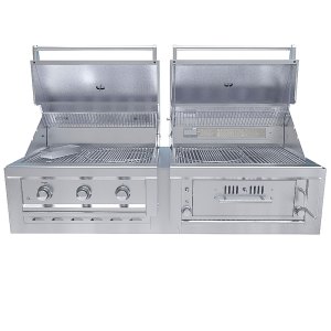 Sunstone Ruby-Hybrid Pro Duo™ – Dual Grill Gas + Charcoal/Wood Combo Package